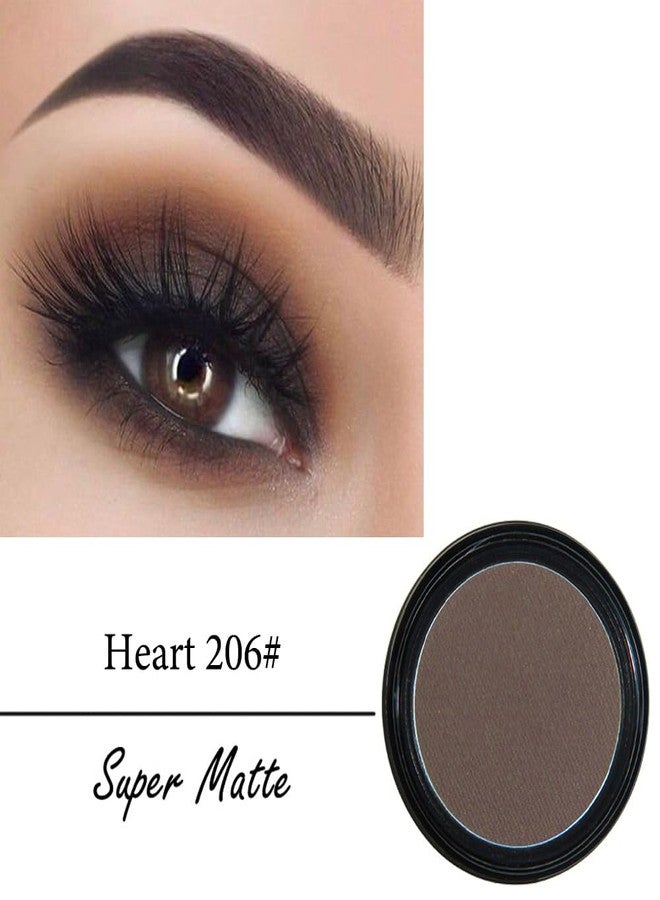 Mysense Matte Dark Brown Single Eyeshadow Palette, Pressed Powder Eye Shadow Makeup, High Pigment Long Lasting Vegan & Cruelty Free, 206# Heart - Image 2